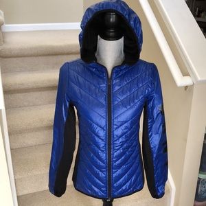 NWOT DKNY lightweight jacket.  Size XS.  Blue and black.